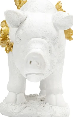 KARE Design Decofiguur Flower Pig Wit 21cm Discount