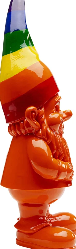 KARE Design Decofiguur Gnome Standing Rainbow Oranje 46cm New