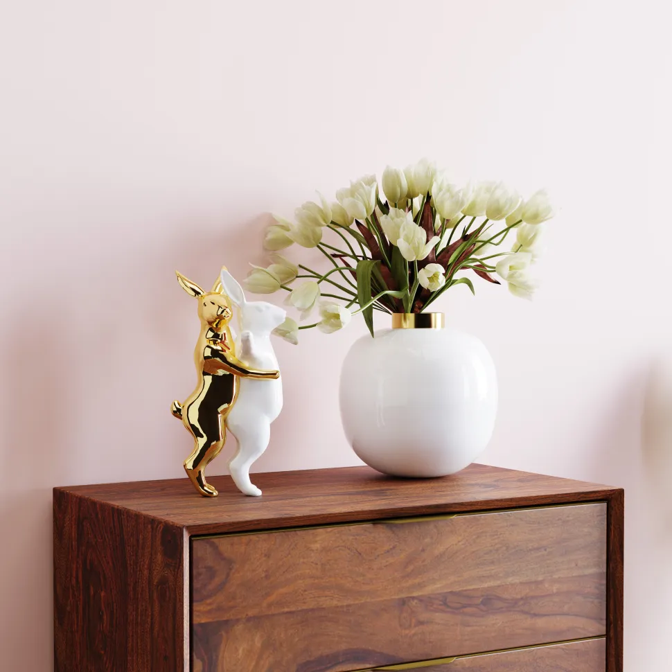 KARE Design Decofiguur Hugging Rabbits Medium Flash Sale