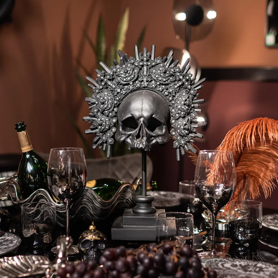 KARE Design Decofiguur King Skull Zwart Clearance