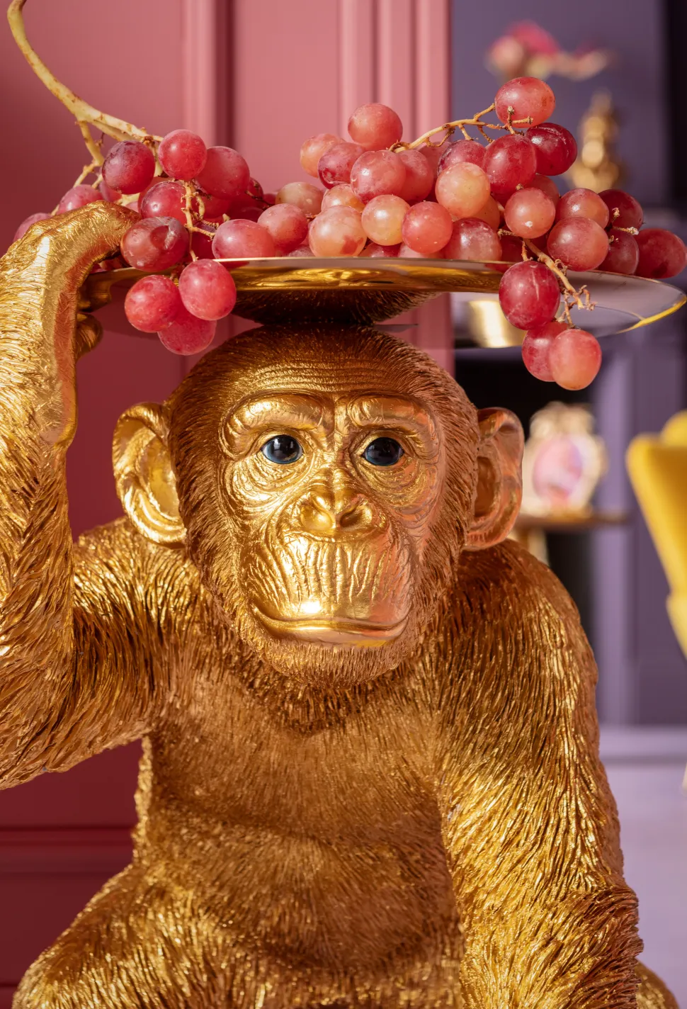 KARE Design Decofiguur Playing Chimp Butler Gold 52cm Cheap