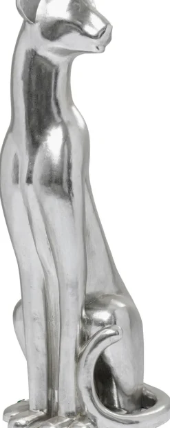 KARE Design Decofiguur Sitting Leopard Silver 150cm Fashion