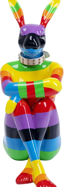 KARE Design Decofiguur Sitting Rabbit Regenboog 80cm Fashion