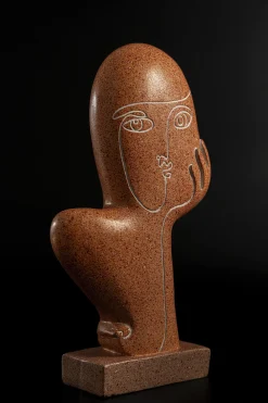 KARE Design Decofiguur Thought Brown 27cm Shop