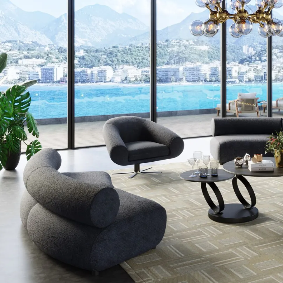 KARE Design Draaibare Fauteuil Ciao Midnight Clearance