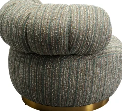 KARE Design Draaibare Fauteuil Couture Stripes Blue New
