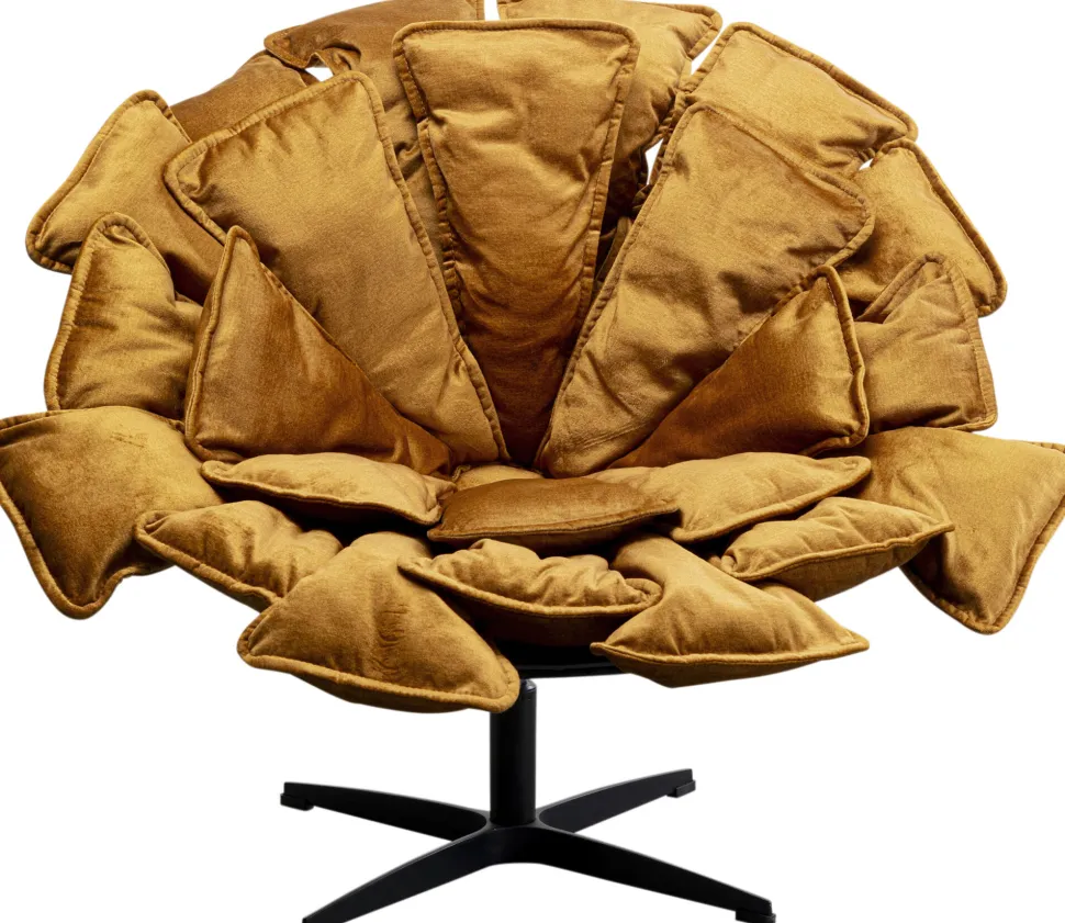 KARE Design Draaibare Fauteuil + Hocker Blossom Flash Sale