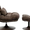 KARE Design Draaibare Fauteuil + Hocker Montreal Cheap