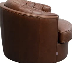 KARE Design Draaibare Fauteuil Music Hall Leather Brown Cheap