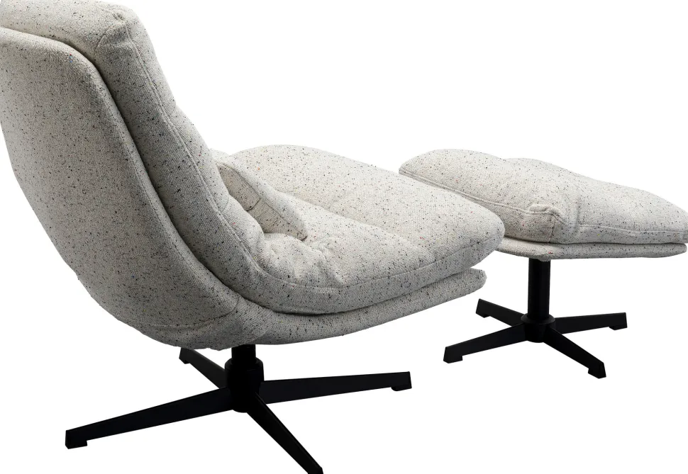 KARE Design Draaifauteuil + Hocker Columbia Best