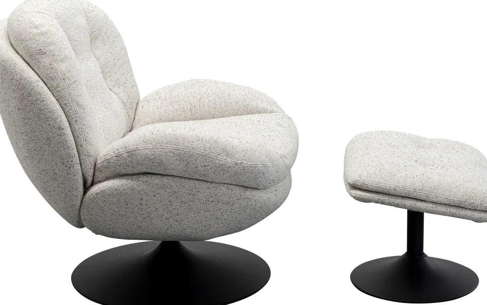 KARE Design Draaifauteuil + Kruk Standford Outlet