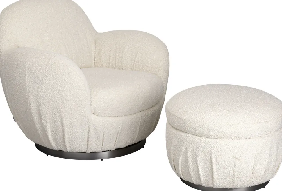 KARE Design Draaifauteuil Nube Boucle Cheap