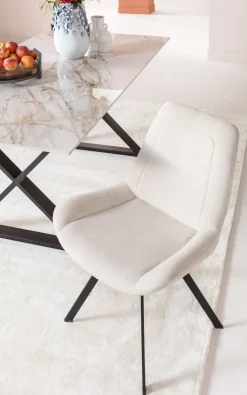 KARE Design Draaistoel Baron Cream Clearance