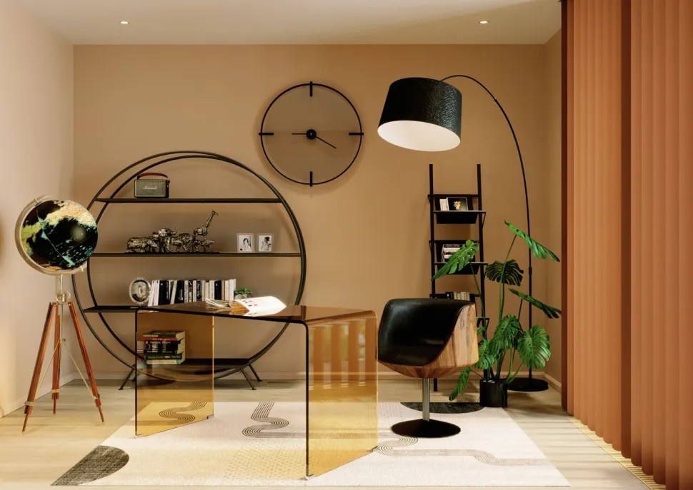 KARE Design Draaistoel Club Walnoot Store