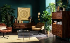 KARE Design Draaistoel Colmar Geel Fashion