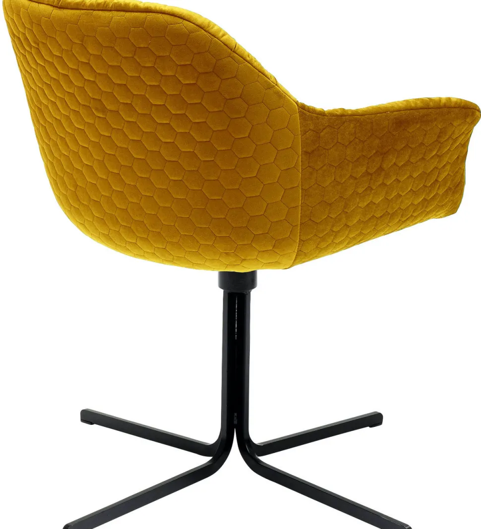 KARE Design Draaistoel Colmar Geel Fashion
