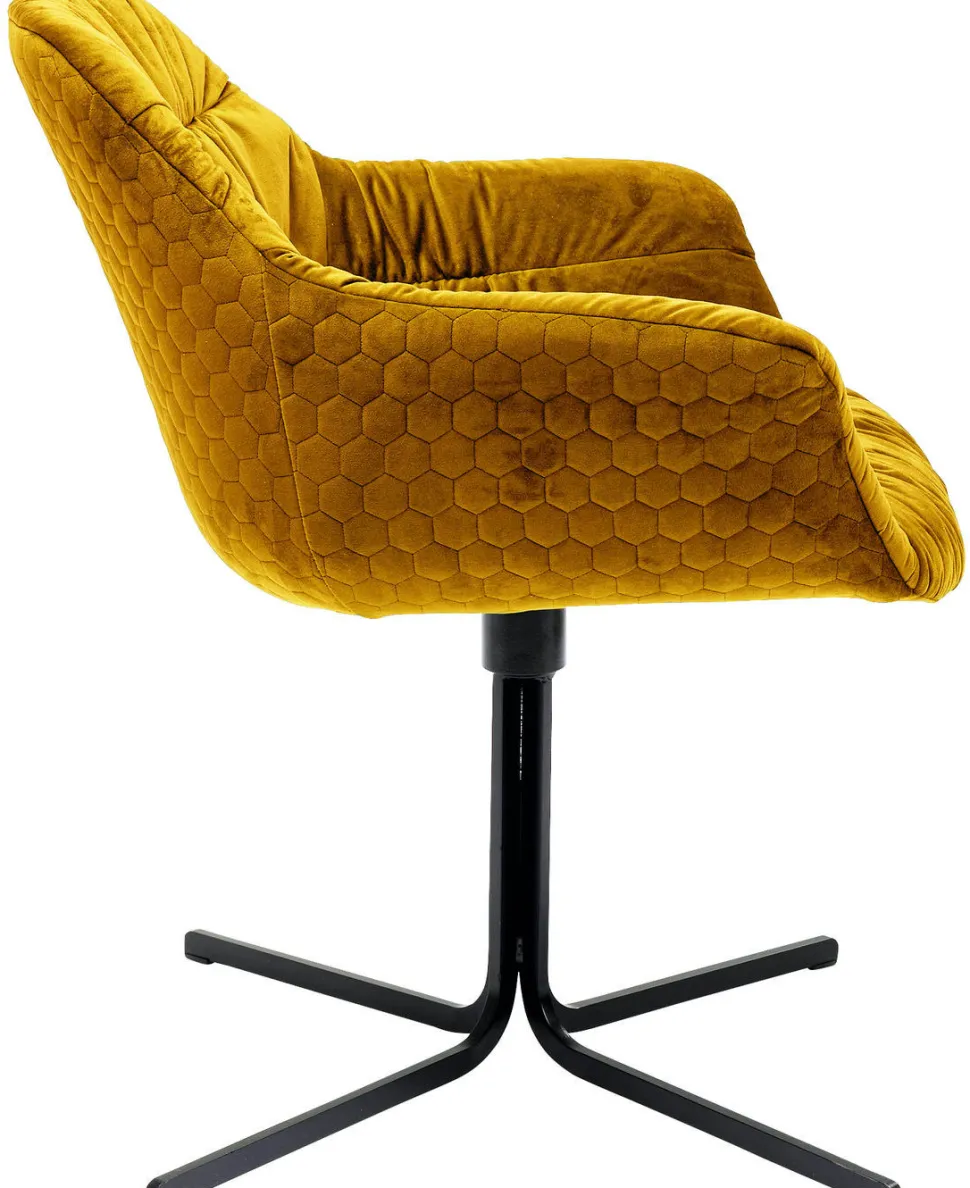 KARE Design Draaistoel Colmar Geel Fashion