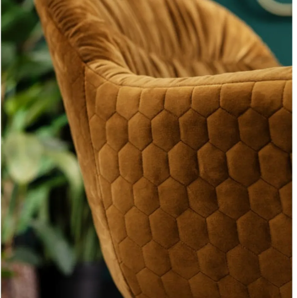 KARE Design Draaistoel Colmar Geel Fashion