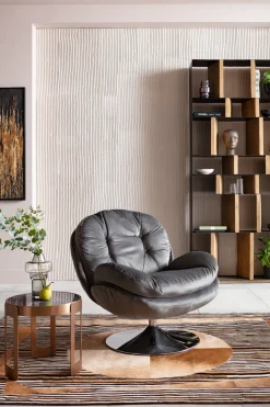 KARE Design Draaistoel Cosy Grijs Clearance