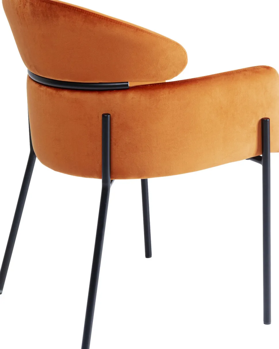 KARE Design Eetkamerstoel Alexia Fluweel Oranje Online