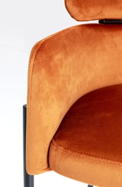 KARE Design Eetkamerstoel Alexia Fluweel Oranje Online