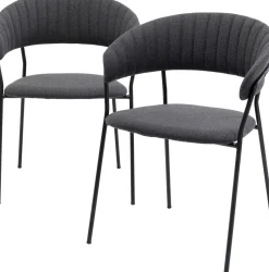 KARE Design Eetkamerstoel Belle Anthracite (Set Van 2) Best Sale