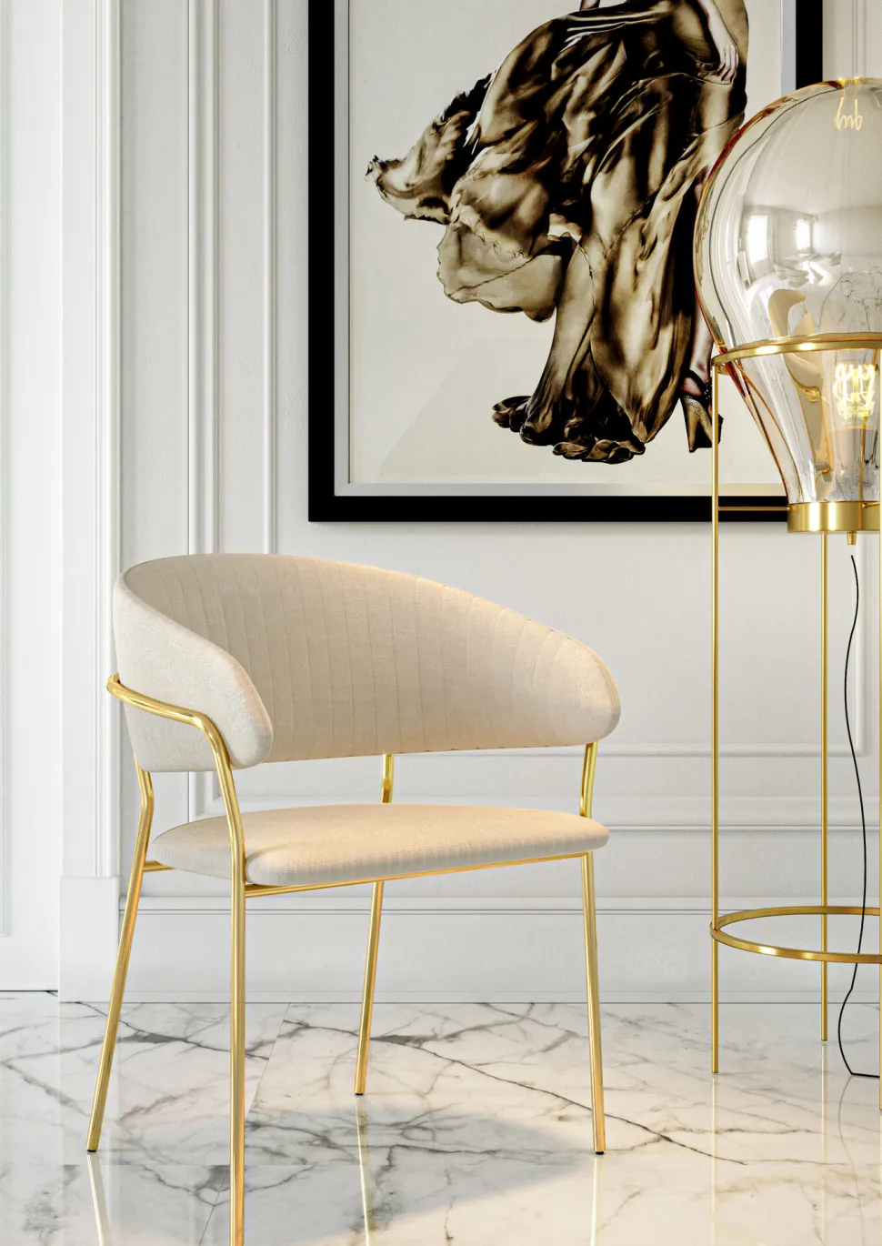 KARE Design Eetkamerstoel Belle Creme (2-delig) Store