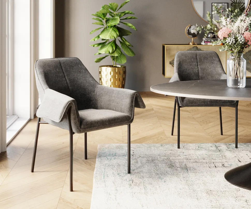 KARE Design Eetkamerstoel Bess Grey Clearance