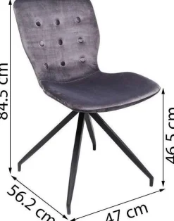 KARE Design Eetkamerstoel Butterfly Donkergrijs Store
