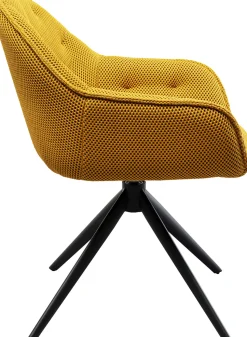 KARE Design Eetkamerstoel Carlito Mesh Yellow Best