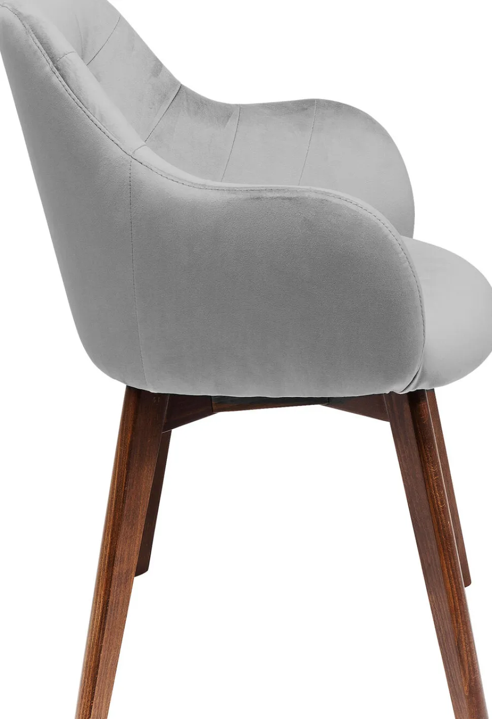 KARE Design Eetkamerstoel Dark Lady Fluweel Grijs Online