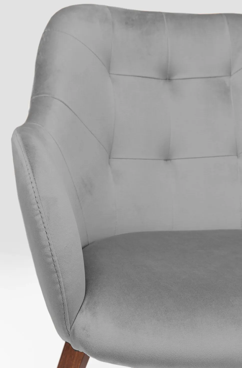 KARE Design Eetkamerstoel Dark Lady Fluweel Grijs Online