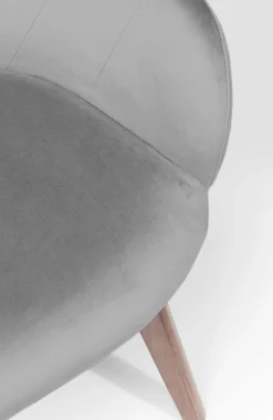 KARE Design Eetkamerstoel Dark Lady Fluweel Grijs Online