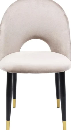 KARE Design Eetkamerstoel Iris Fluweel Beige Best Sale