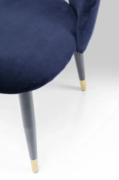 KARE Design Eetkamerstoel Iris Fluweel Blauw (set Van 2) Best Sale