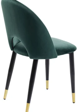 KARE Design Eetkamerstoel Iris Fluweel Groen Fashion