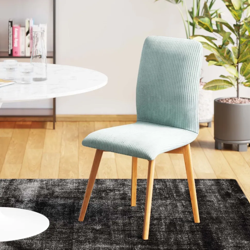 KARE Design Eetkamerstoel Lara Cord Blue Cheap