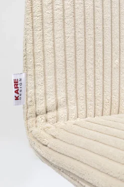 KARE Design Eetkamerstoel Lara Cord Creme Best
