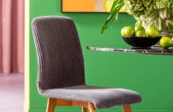 KARE Design Eetkamerstoel Lara Cord Grey Shop