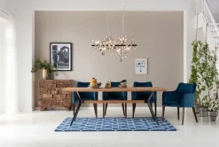 KARE Design Eetkamerstoel Mode Fluweel Patrol-Blauw Hot