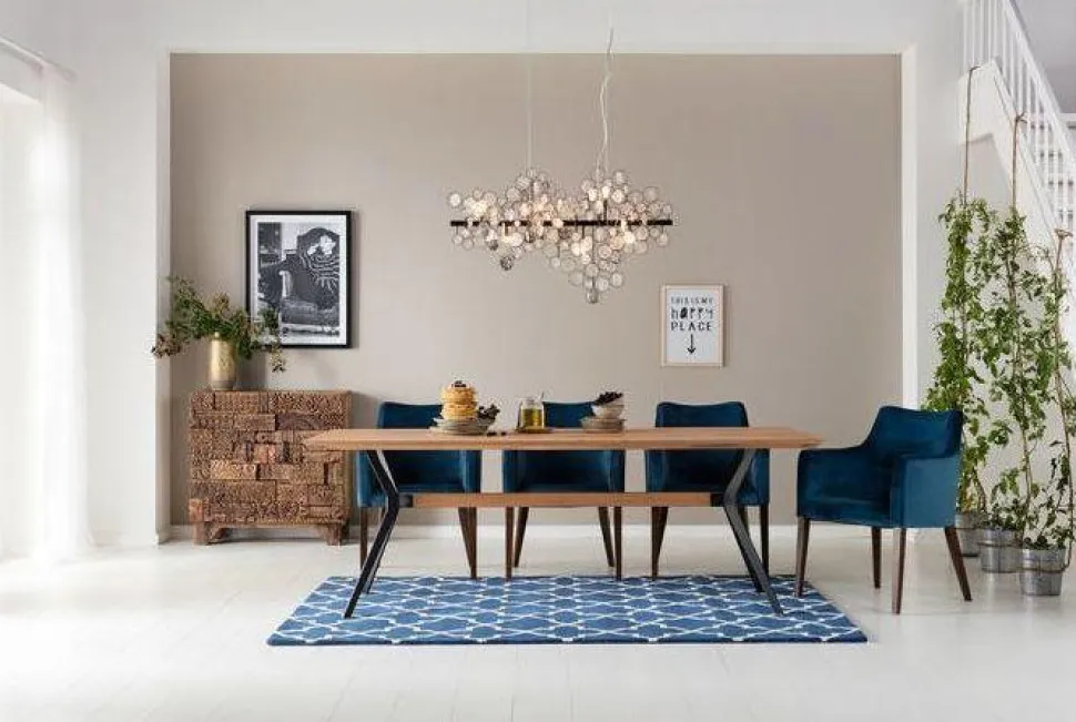KARE Design Eetkamerstoel Mode Fluweel Patrol-Blauw Hot