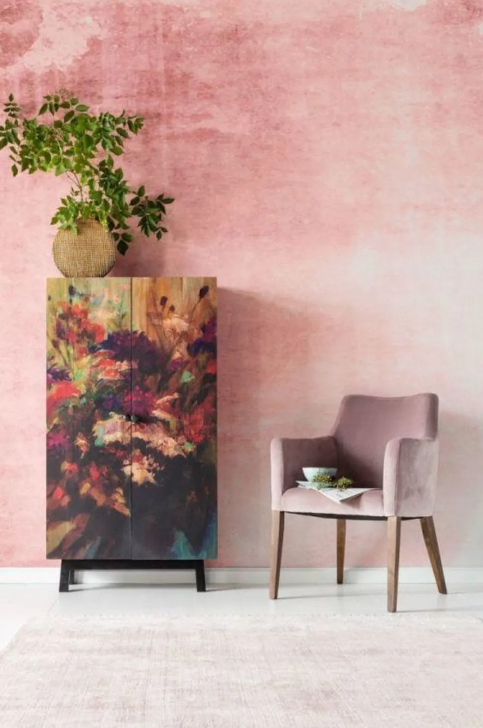 KARE Design Eetkamerstoel Mode Fluweel Roze Cheap