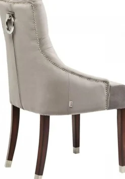 KARE Design Eetkamerstoel Prince Fluweel Grijs Flash Sale