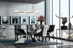 KARE Design Eetkamerstoel Prince Fluweel Grijs Flash Sale