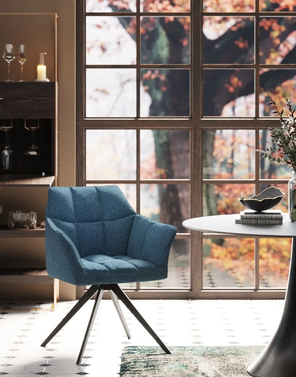 KARE Design Eetkamerstoel Thinktank Blue Hot