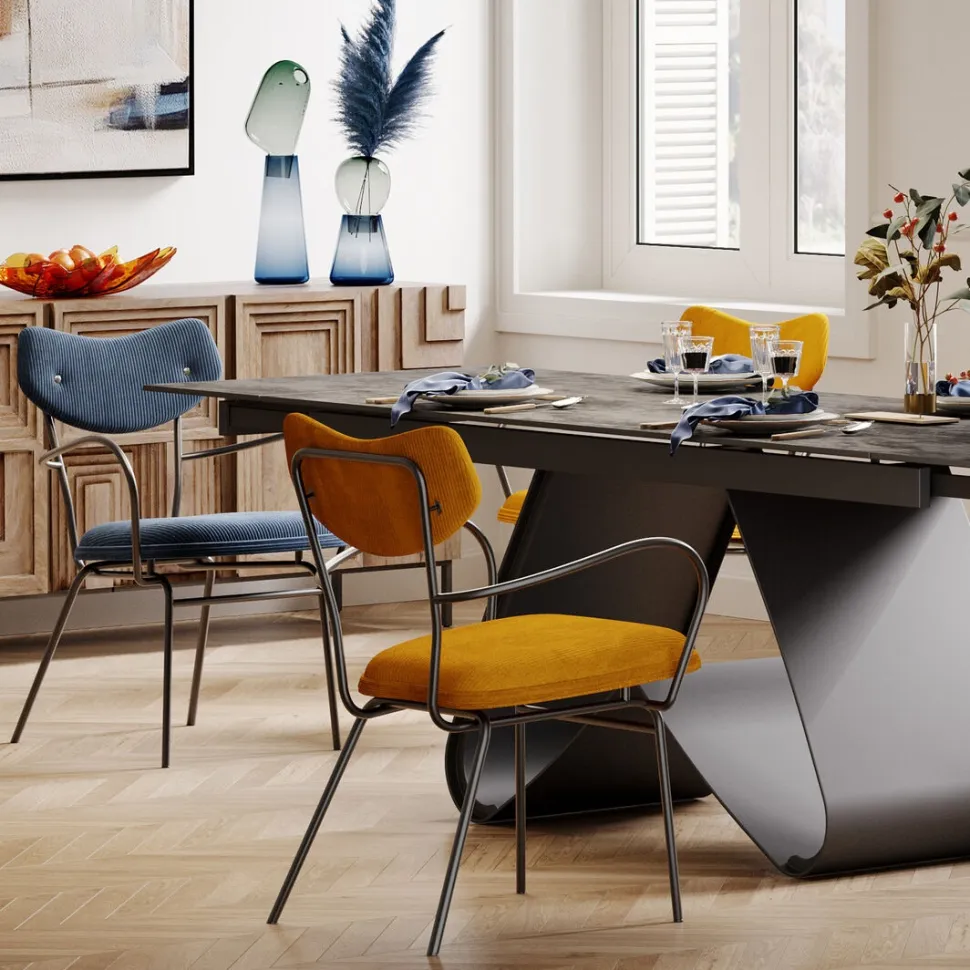KARE Design Eetkamerstoel Viola Yellow Hot