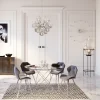 KARE Design Eetkamerstoel Viva Grijs Chroom Clearance