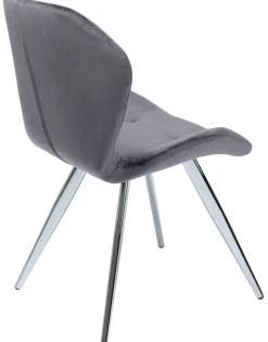 KARE Design Eetkamerstoel Viva Grijs Chroom Clearance