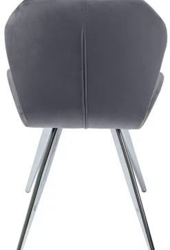 KARE Design Eetkamerstoel Viva Grijs Chroom Clearance