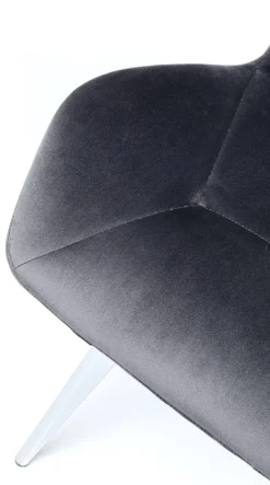 KARE Design Eetkamerstoel Viva Grijs Chroom Clearance